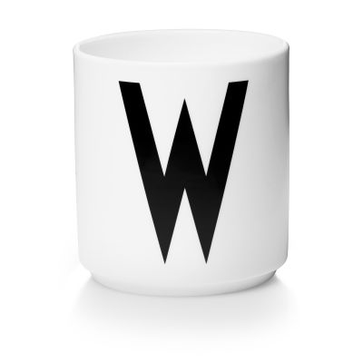 Buchstabenbecher / Porzellantasse Design Letters W